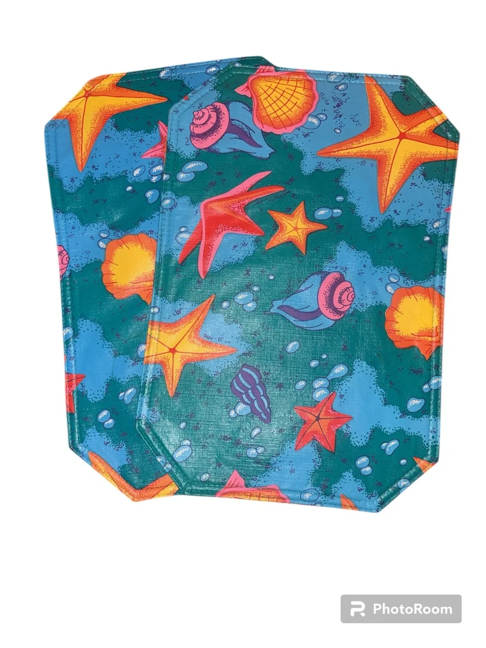 1980s/90s 2 placemats ocean/ sea life